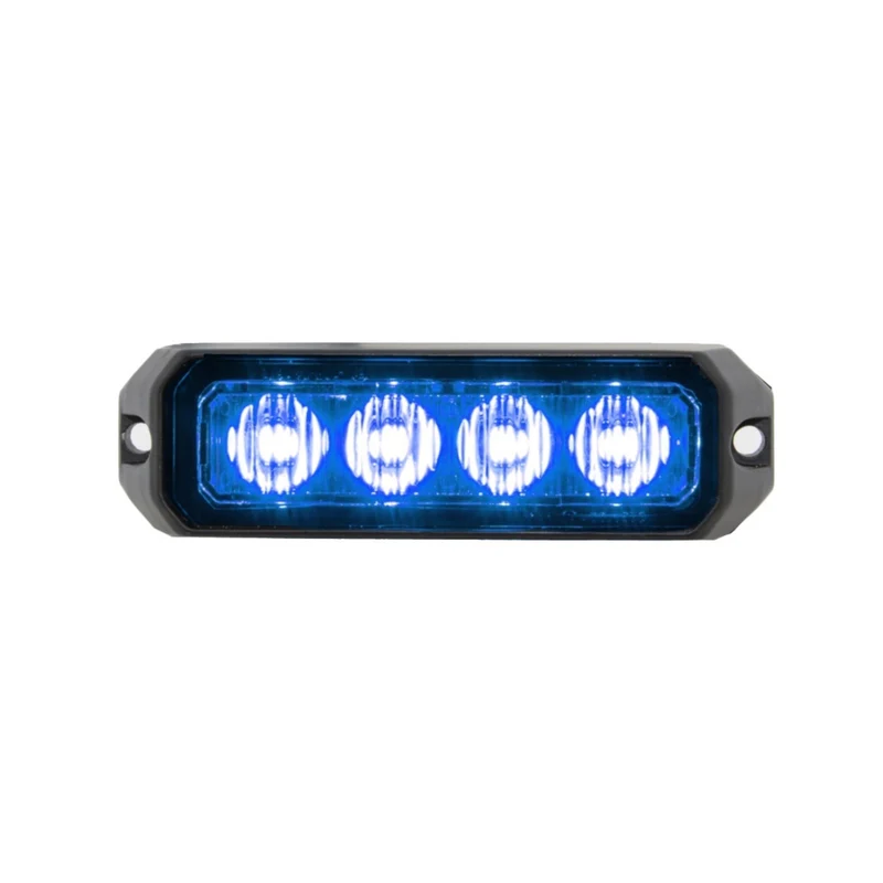 Blaue Warnleuchte mit Blitzlicht / 4 LEDs