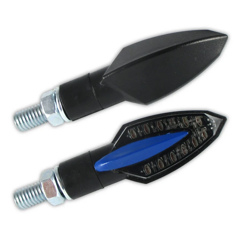 LED-Blinker Paar Progress-Line Sliver, ABS, Getönt, M8, E-geprüft, 12V/1W