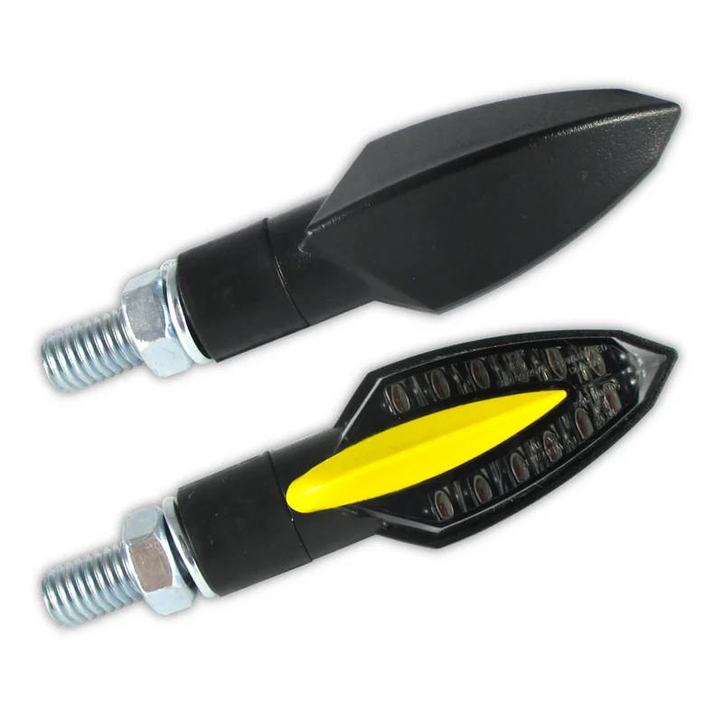 LED-Blinker Paar Progress-Line Sliver, ABS, Getönt, M8, E-geprüft, 12V/1W