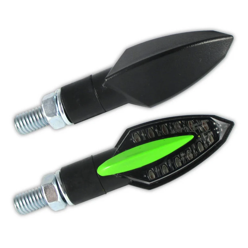LED-Blinker Paar Progress-Line Sliver, ABS, Getönt, M8, E-geprüft, 12V/1W