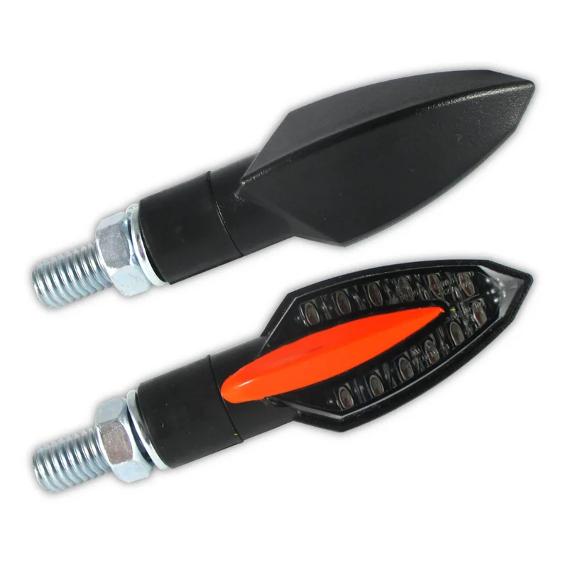 LED-Blinker Paar Progress-Line Sliver, ABS, Getönt, M8, E-geprüft, 12V/1W