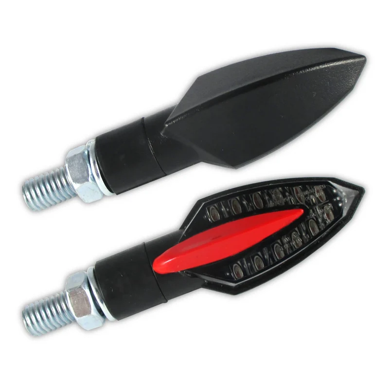 LED-Blinker Paar Progress-Line Sliver, ABS, Getönt, M8, E-geprüft, 12V/1W