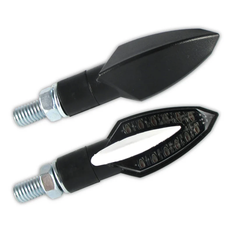 LED-Blinker Paar Progress-Line Sliver, ABS, Getönt, M8, E-geprüft, 12V/1W