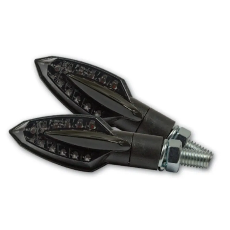 LED-Blinker Paar Progress-Line Sliver, ABS, Getönt, M8, E-geprüft, 12V/1W