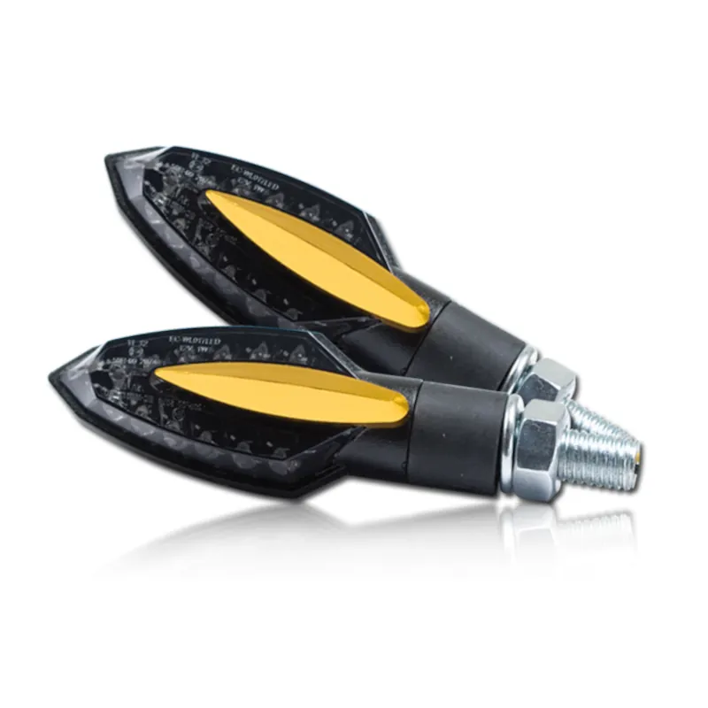 LED-Blinker Paar Progress-Line Sliver, ABS/Alu, Getönt, M8, E-geprüft, 12V/1W