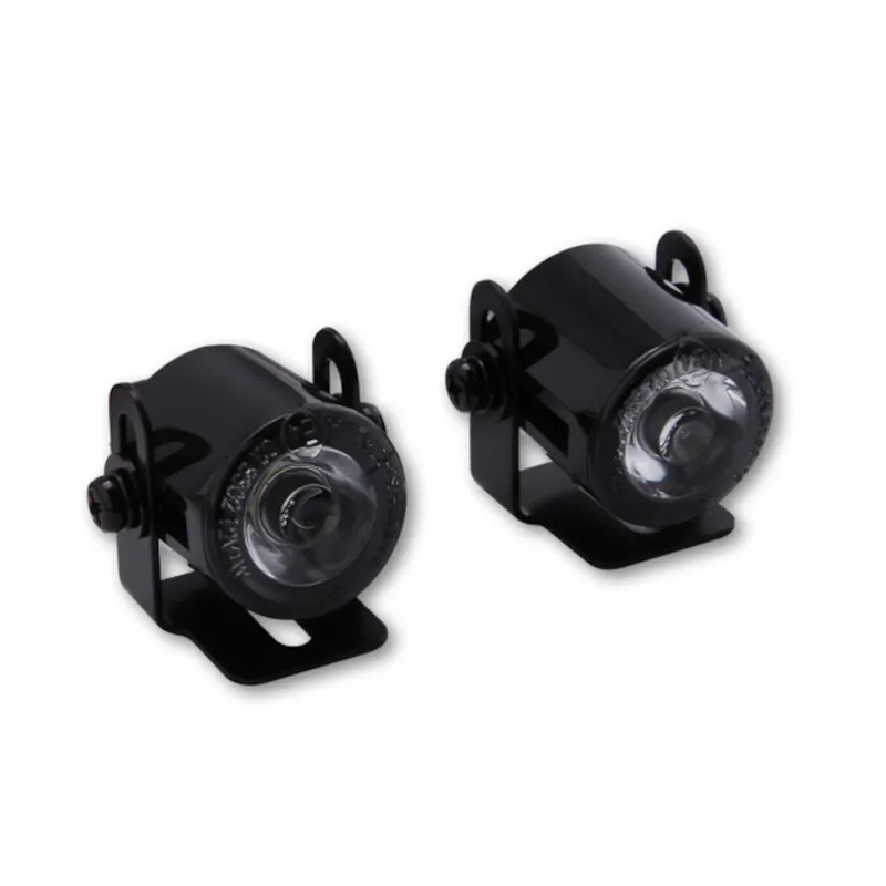 LED-Standlicht Paar Highsider Smart Rund, Schwarz, Klar, E-geprüft, Ø 24,7 mm