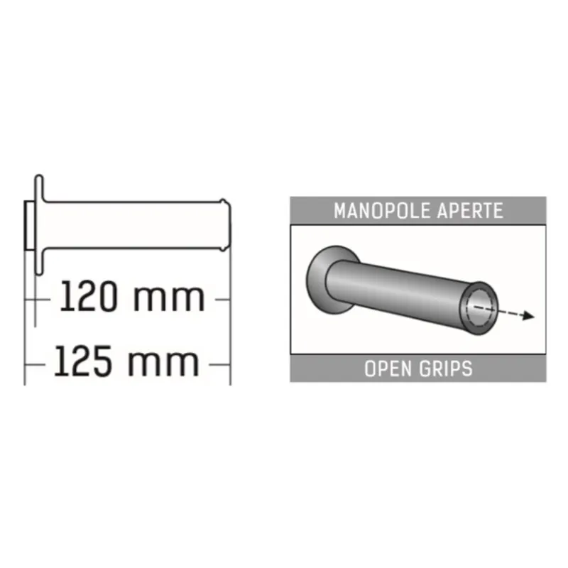 Griffgummi Paar Domino A450 Racing, Ø Innen 22/26 mm, Länge 125 mm