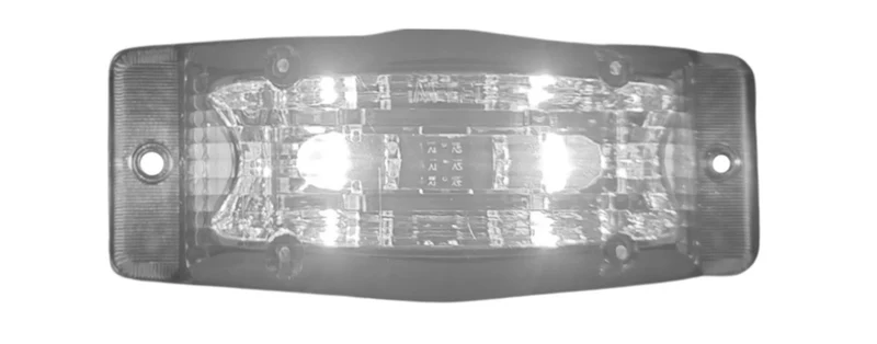 Schlanke LED-Doppelbrennerlampe / Zweifarbig mit klarer Linse