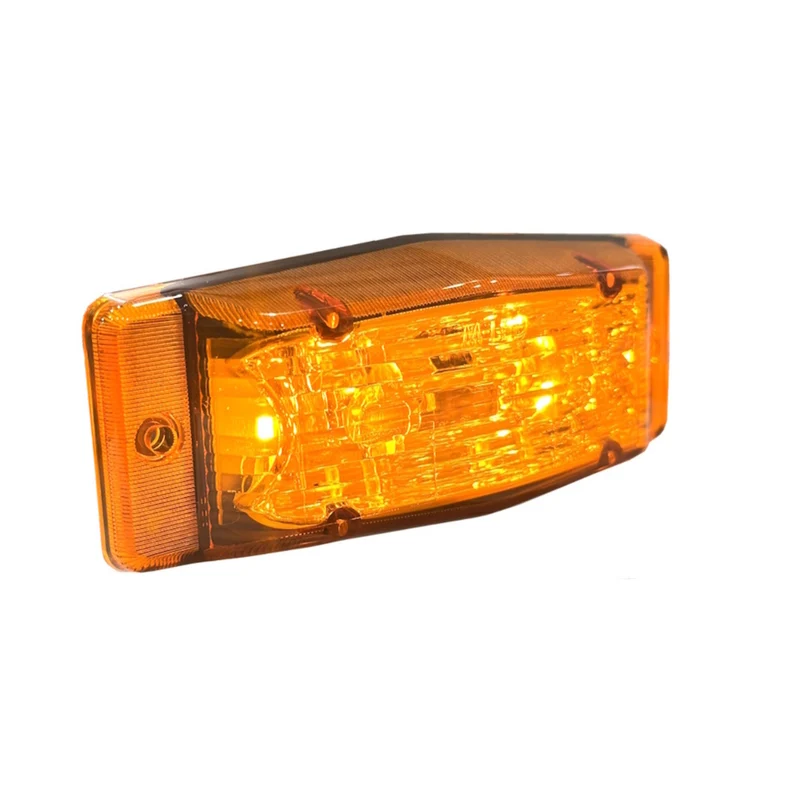 Schlanke LED-Doppelbrennerlampe mit bernsteinfarbener Linse