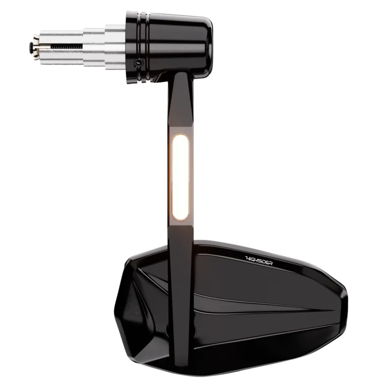 Lenkerendenspiegel mit LED-Blinker Highsider Pro Victory schwarz, E-geprüft