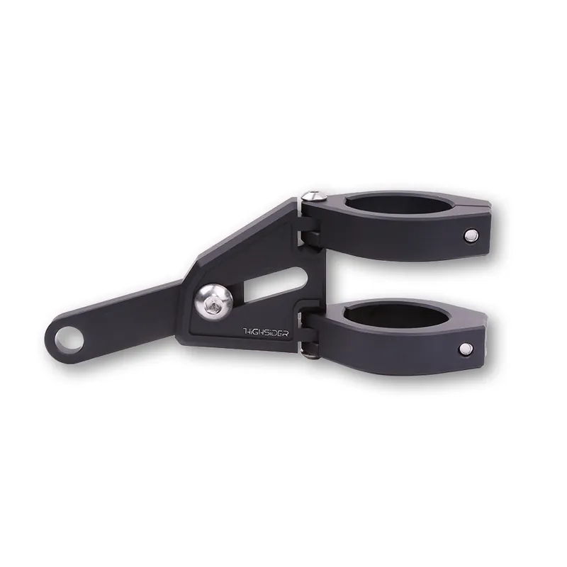 Lampenhalter-Set Highsider Pro Extend Alu schwarz, Ø 38-41 mm, Länge verstellbar