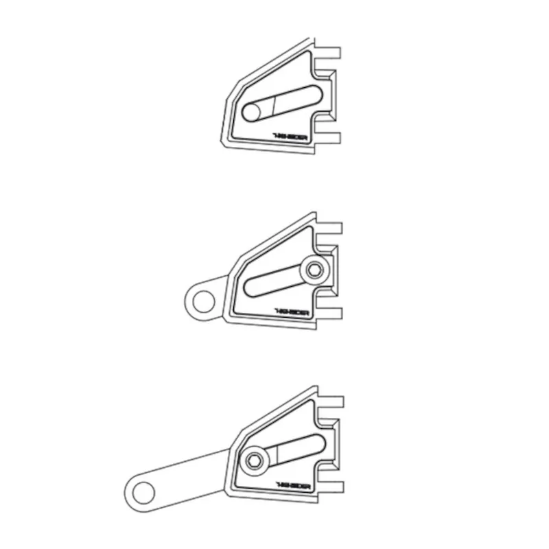 Lampenhalter-Set Highsider Pro Extend Alu schwarz, Ø 38-41 mm, Länge verstellbar