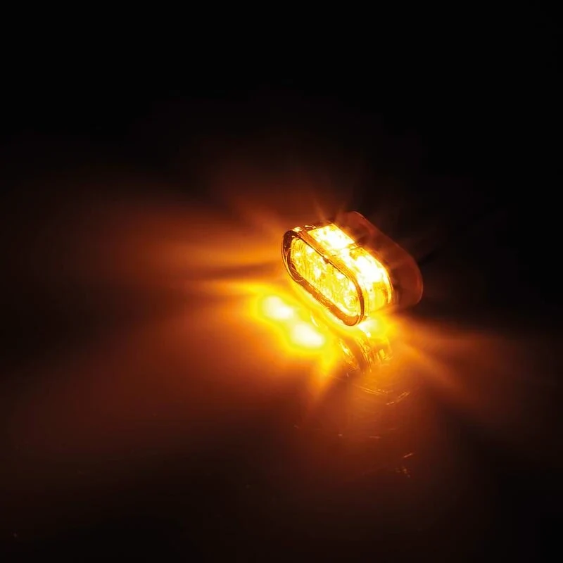 LED-Einbaublinker mit Rück- & Bremslicht Highsider Little Star-MX Pro 3in1