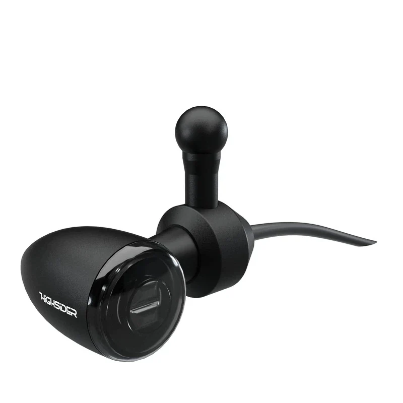 Blinkeradapter Paar Highsider Pro vorne, Schwarz, für Harley-Davidson Modelle