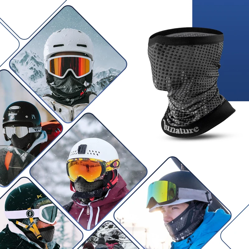 Qunature Multifunktionstuch Schlauchschal Winter Halstuch Winddichter Elastischer