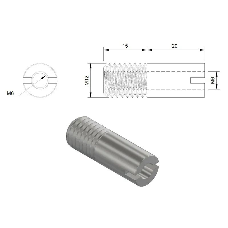 Lenkeradapter für Lenkergewichte & Spiegel Highsider, M12 – BMW Modelle
