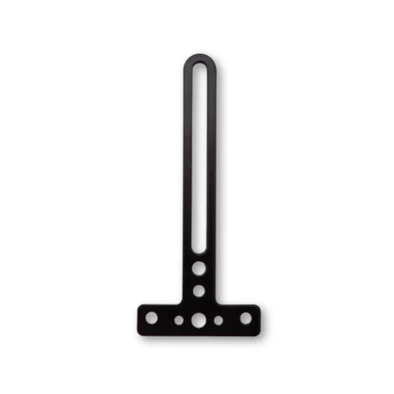 Halterung für Rückstrahler Highsider Pro gerade, Schwarz, Aluminium