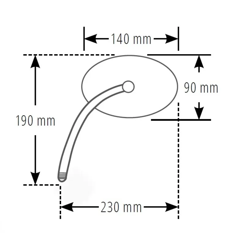 Lenkerspiegel Paar Highsider Universal schwarz, ABS & Alu, E-geprüft, M10x1.25