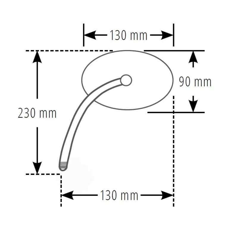 Lenkerspiegel Paar Highsider Joker schwarz, ABS & Alu, E-geprüft, M10x1.25