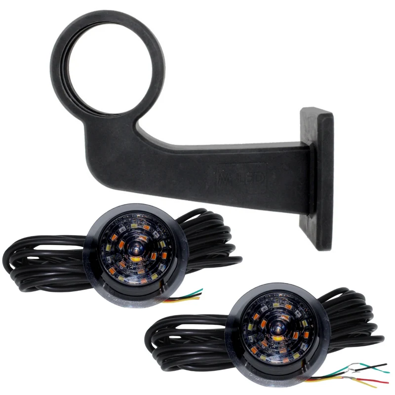 Getönte lange dänische LED-Begrenzungsleuchte / dreifarbig mit Blinkerfunktion