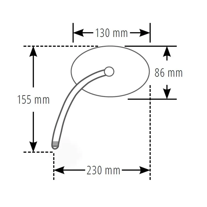 Lenkerspiegel Paar Highsider Booster 2 schwarz, Kunststoff, E-geprüft, M10x1.25
