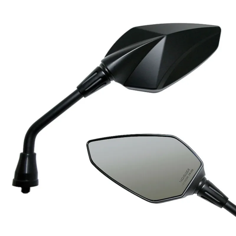 Lenkerspiegel Paar Highsider Sempione schwarz, ABS & Alu, E-geprüft, M10x1.25