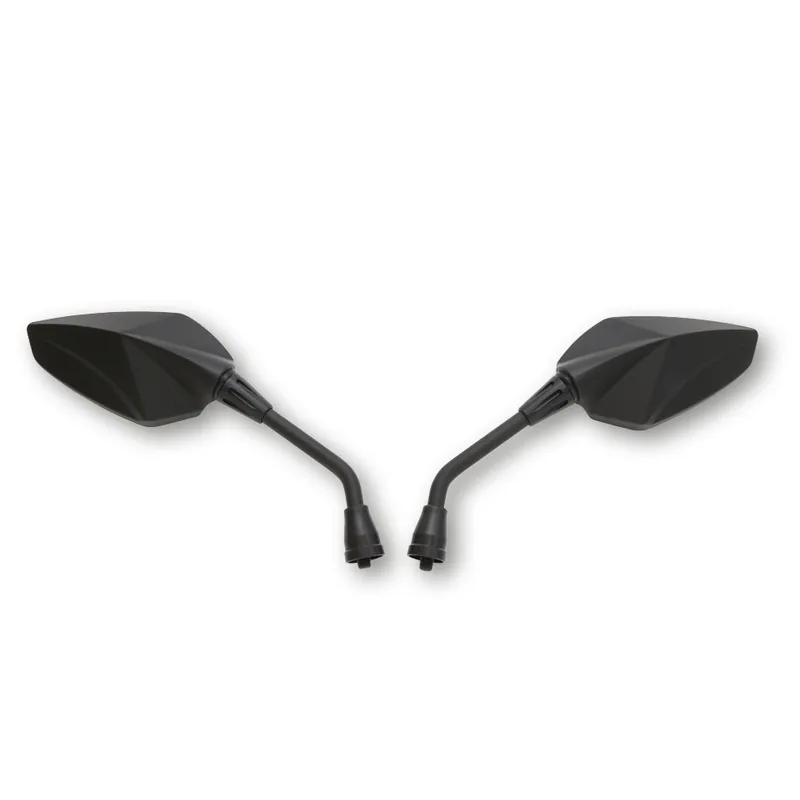 Lenkerspiegel Paar Highsider Sempione schwarz, ABS & Alu, E-geprüft, M10x1.25