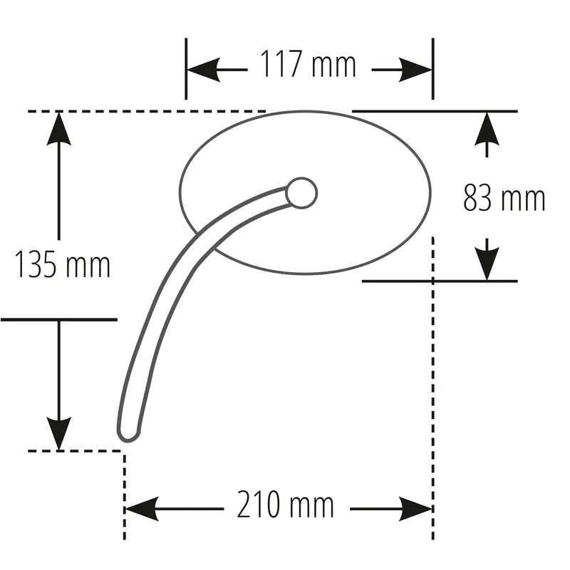 Verkleidungsspiegel Paar Highsider Pro Victory schwarz, E-geprüft, ohne Adapter