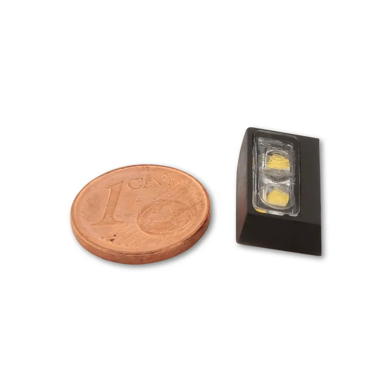 LED-Kennzeichenbeleuchtung Highsider Pro Mini schwarz, B16xH6,5 mm, E-geprüft