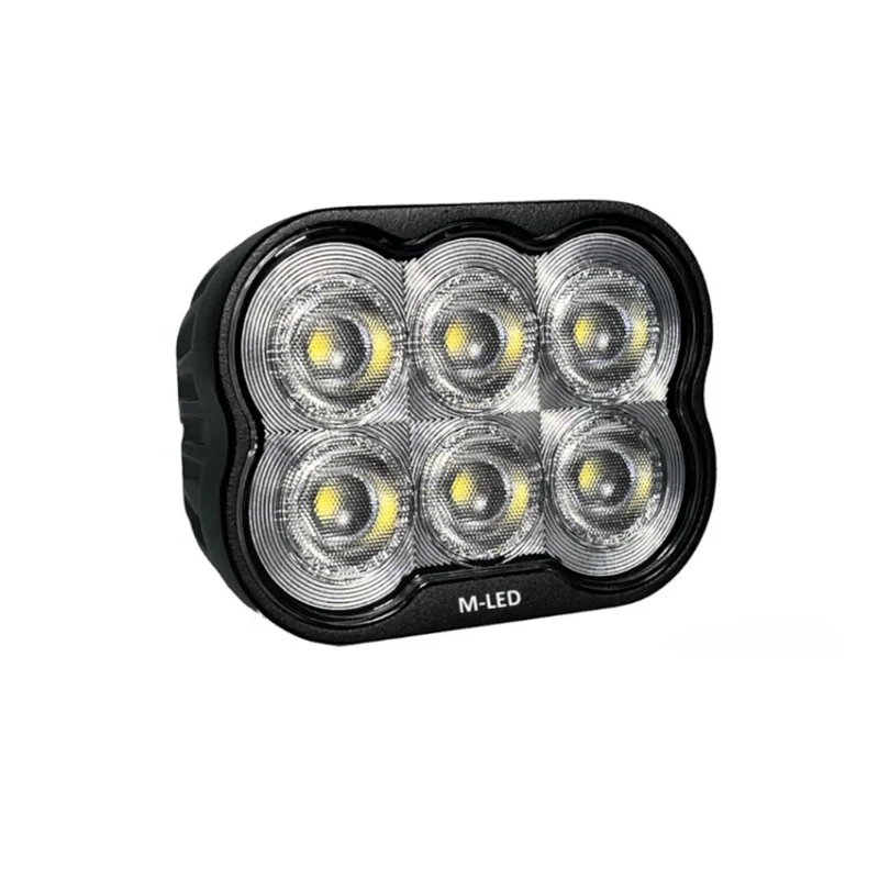 Rechteckige LED-Arbeitsleuchte mit Edelstahlhalterung / 6xLED / 30W