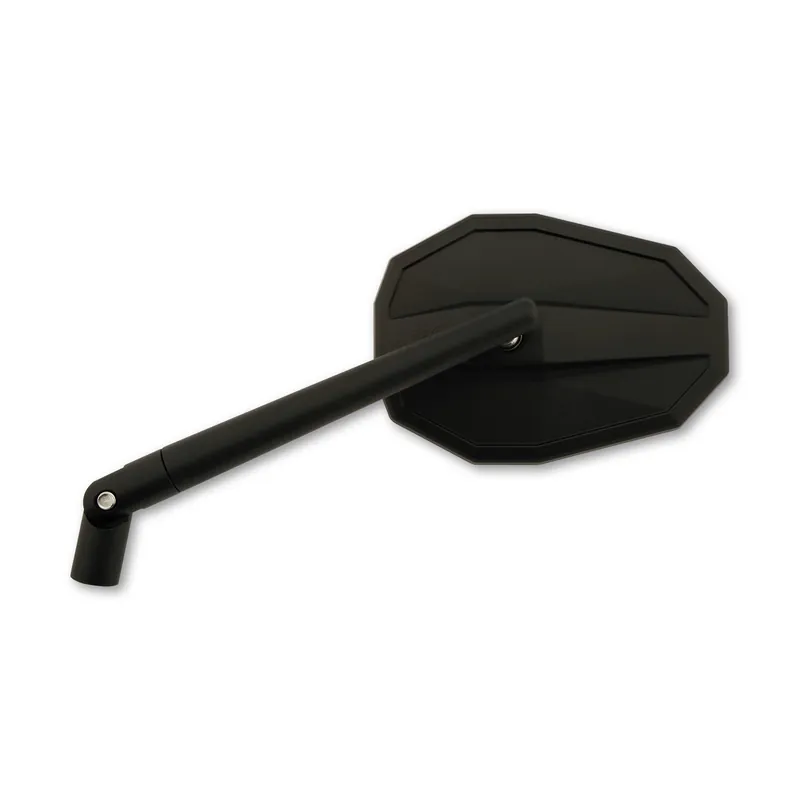 Verkleidungsspiegel Highsider Smart Straight schwarz, E-geprüft, ohne Adapter