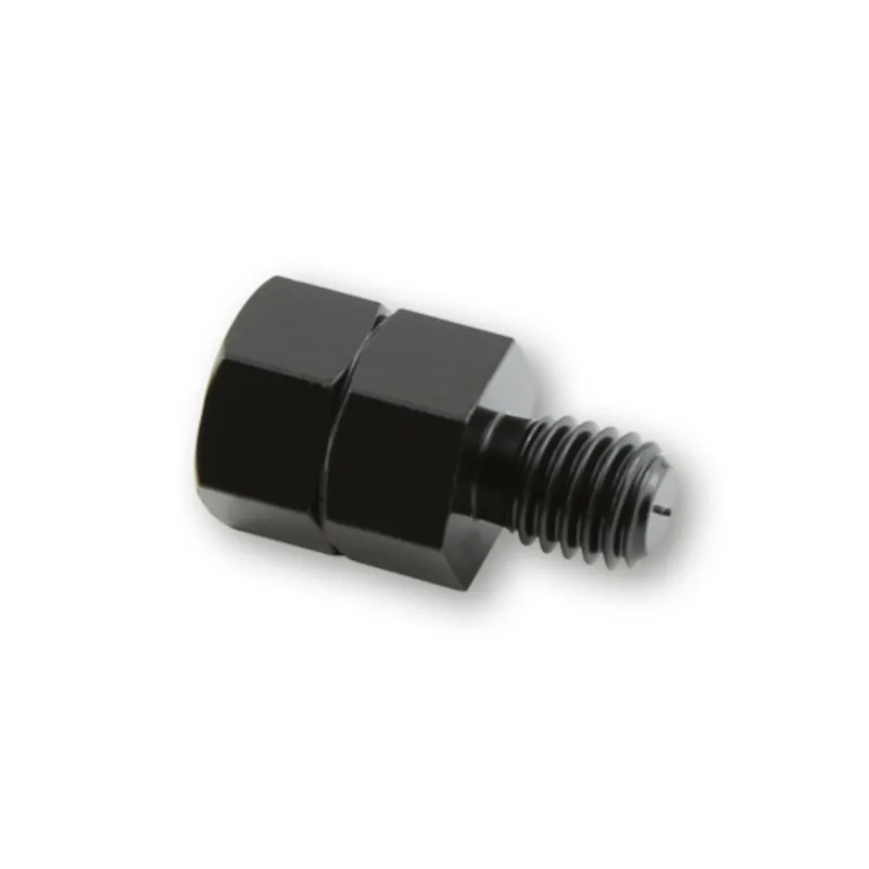 Spiegeladapter Highsider Smart schwarz, Innen M10 Rechts, Außen M8 Links