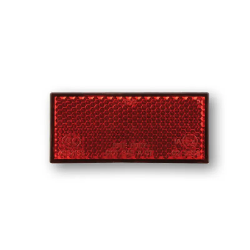 Rückstrahler Highsider Smart rot, Rechteckig, 70x31,5 mm, M5 Gewinde, E-geprüft