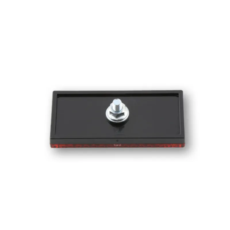 Rückstrahler Highsider Smart rot, Rechteckig, 70x31,5 mm, M5 Gewinde, E-geprüft