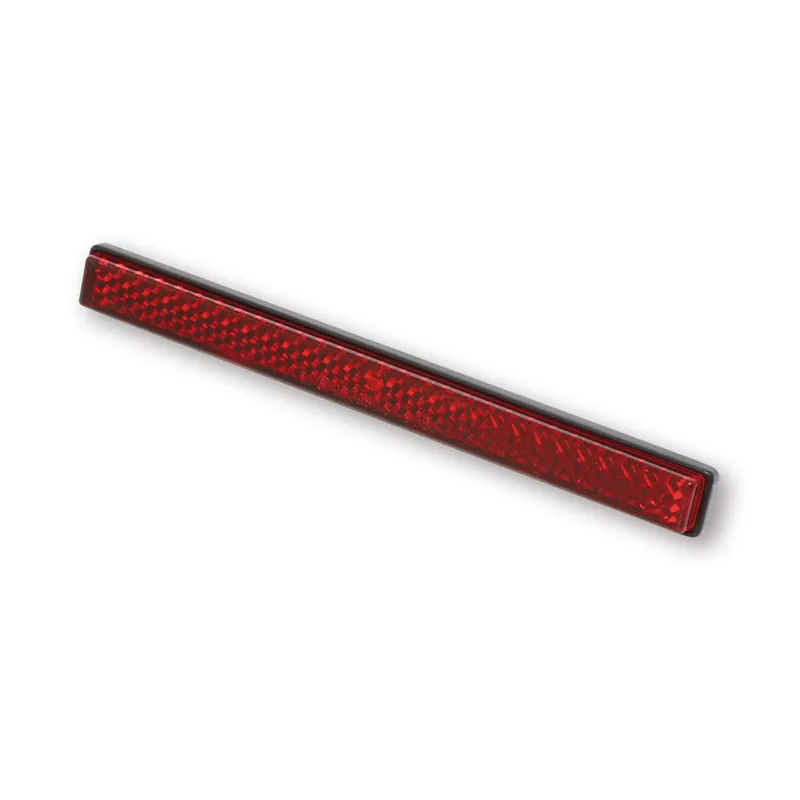 Rückstrahler Highsider Smart rot, Rechteckig, 123x12,5 mm, Selbstklebend