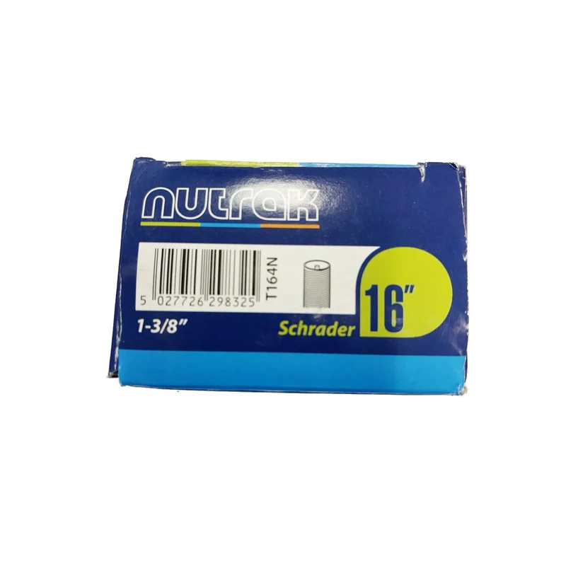 Nutrak Schrader Inner Tube 16 x 1 3/8 Inch (Suitable for Standard Brompton Folding Bikes)