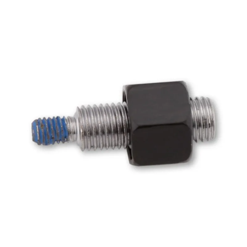 Spiegeladapter Highsider Pro schwarz, Oben M6 Rechts, Unten M10x1,25 Rechts