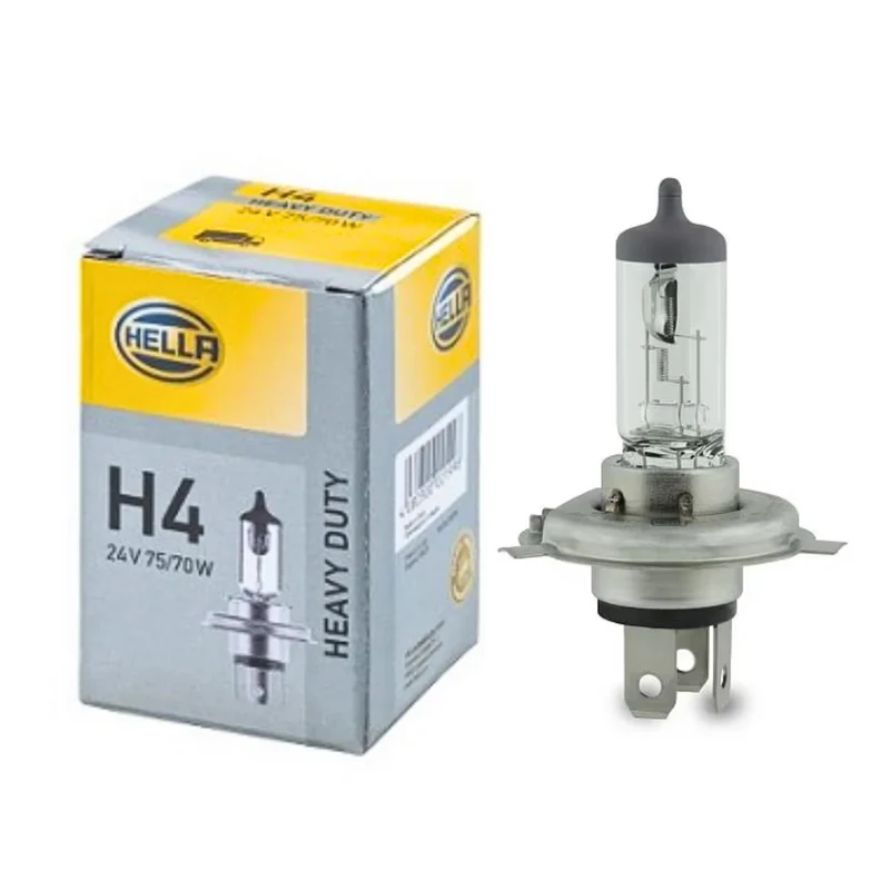 HELLA Hochleistungs-24-V-H4-75/70-W-Scheinwerferlampe für LKW