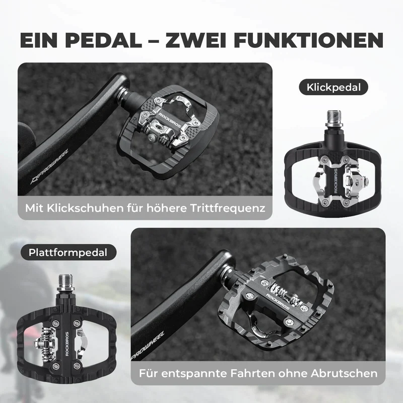 SPD-Klickpedale & Plattformpedale 2-in-1 inkl. Cleats 9/16"