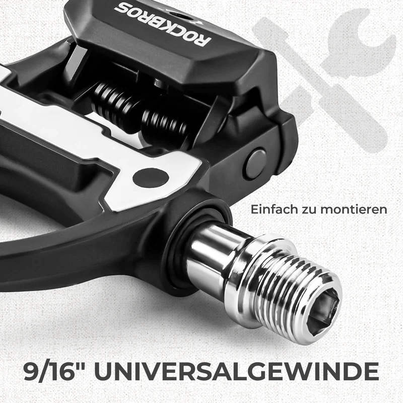 SPD Pedale Einstellbarer Spannung inkl. Cleats für Rennrad Wettkampf