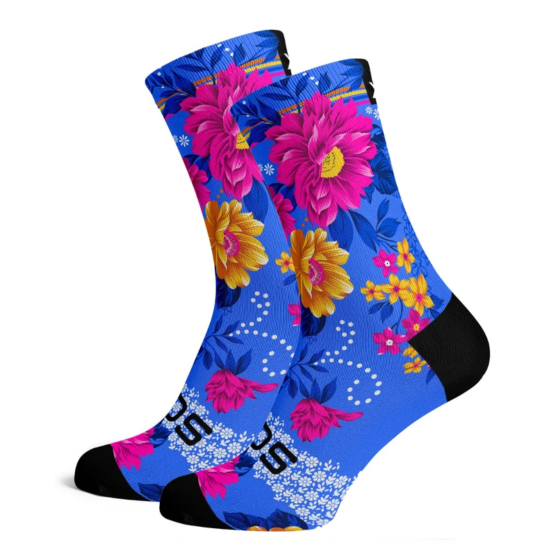 Sox Footwear Premium Crew Socks Tsonga Floral Medium UK 4-8