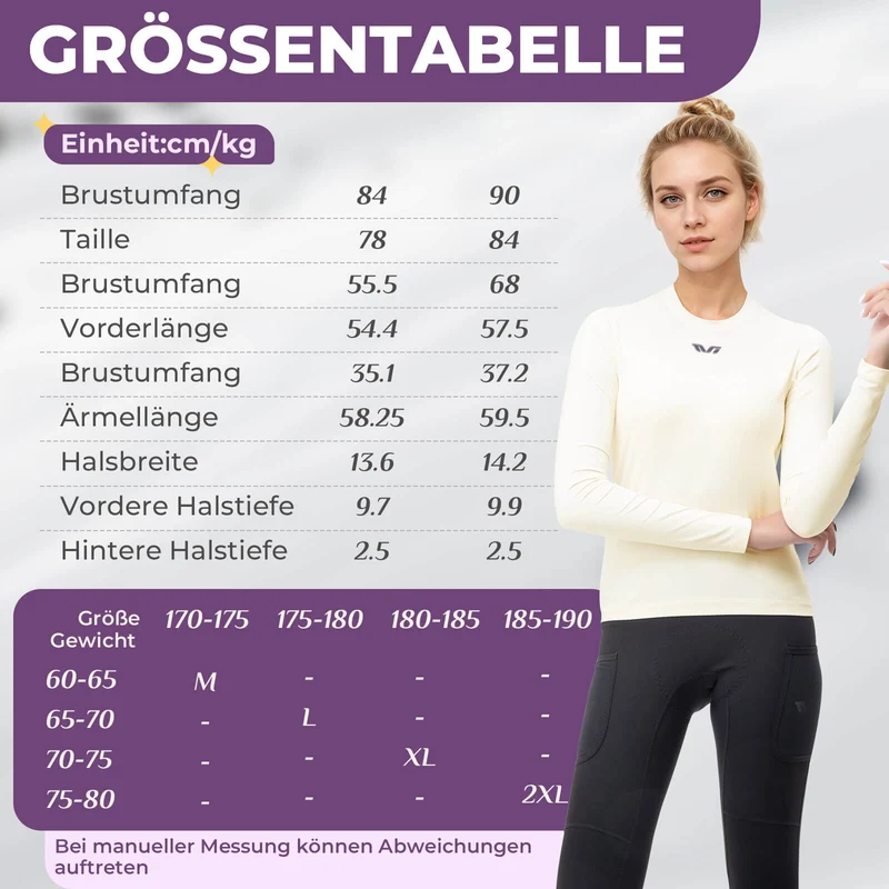 TVI Fahrrad Damen Thermounterwäsche Winter
