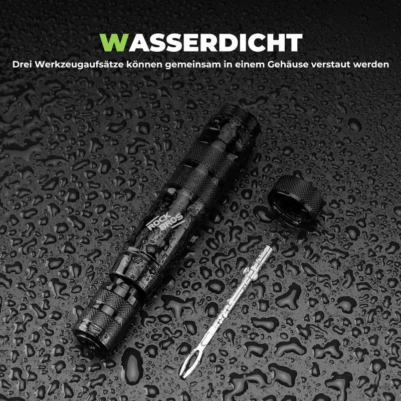 Tubeless Reifenpannenset mit Gummistopfen, Aluminiumgehäus, Griff