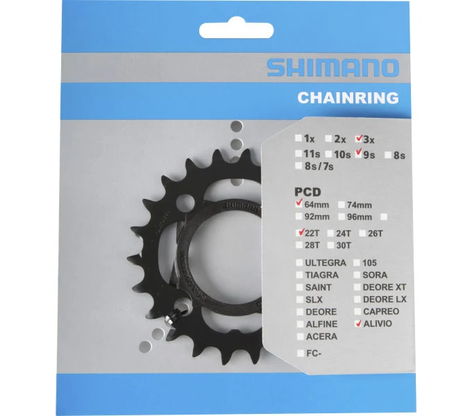 Shimano Kettenblatt FC-M4000, FC-M4050 22 Zähne m. Kettenschutz