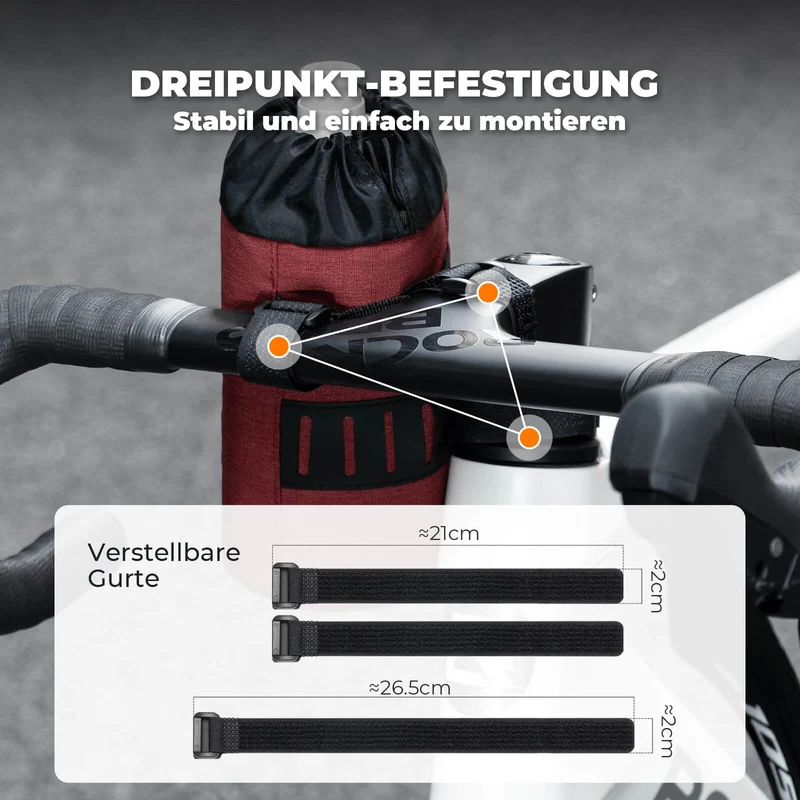 Fahrrad Lenkertasche Mini 1L für Trinkflaschen Ø9 cm