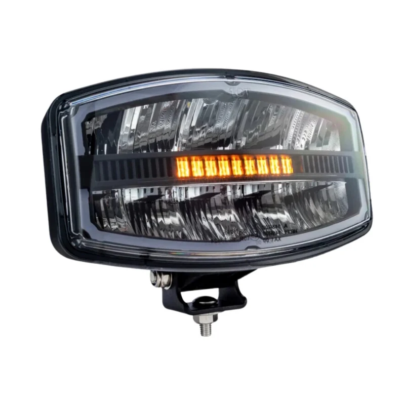 Ovaler Scheinwerfer mit Warnblinklicht / 6000 Lumen