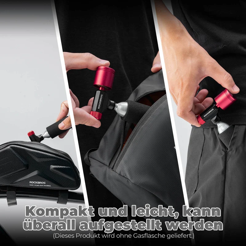 CO2 Fahrradpumpe Minipumpe für Presta & Schrader Ventile