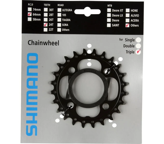 Shimano Kettenblatt DEORE FC-M522 24 Zähne
