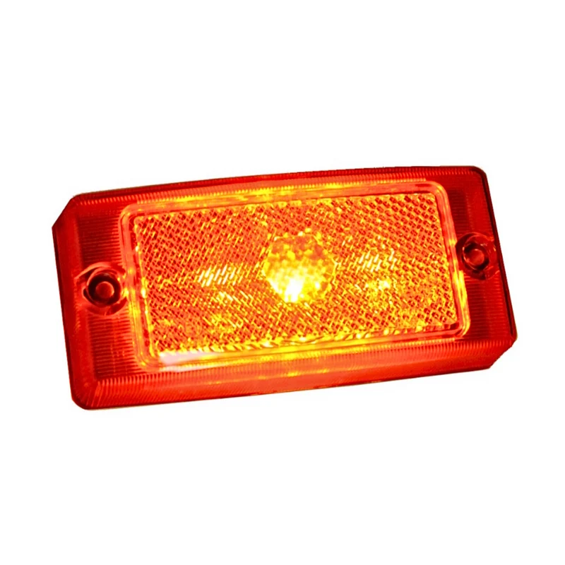 Klassische LED-Seitenmarkierungsleuchte / Hella-Stil / bernsteinfarbenes Glas