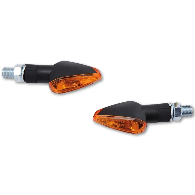 Blinker Paar Highsider Peak, Schwarz, Gelb, M10, E-geprüft, 12V/21W